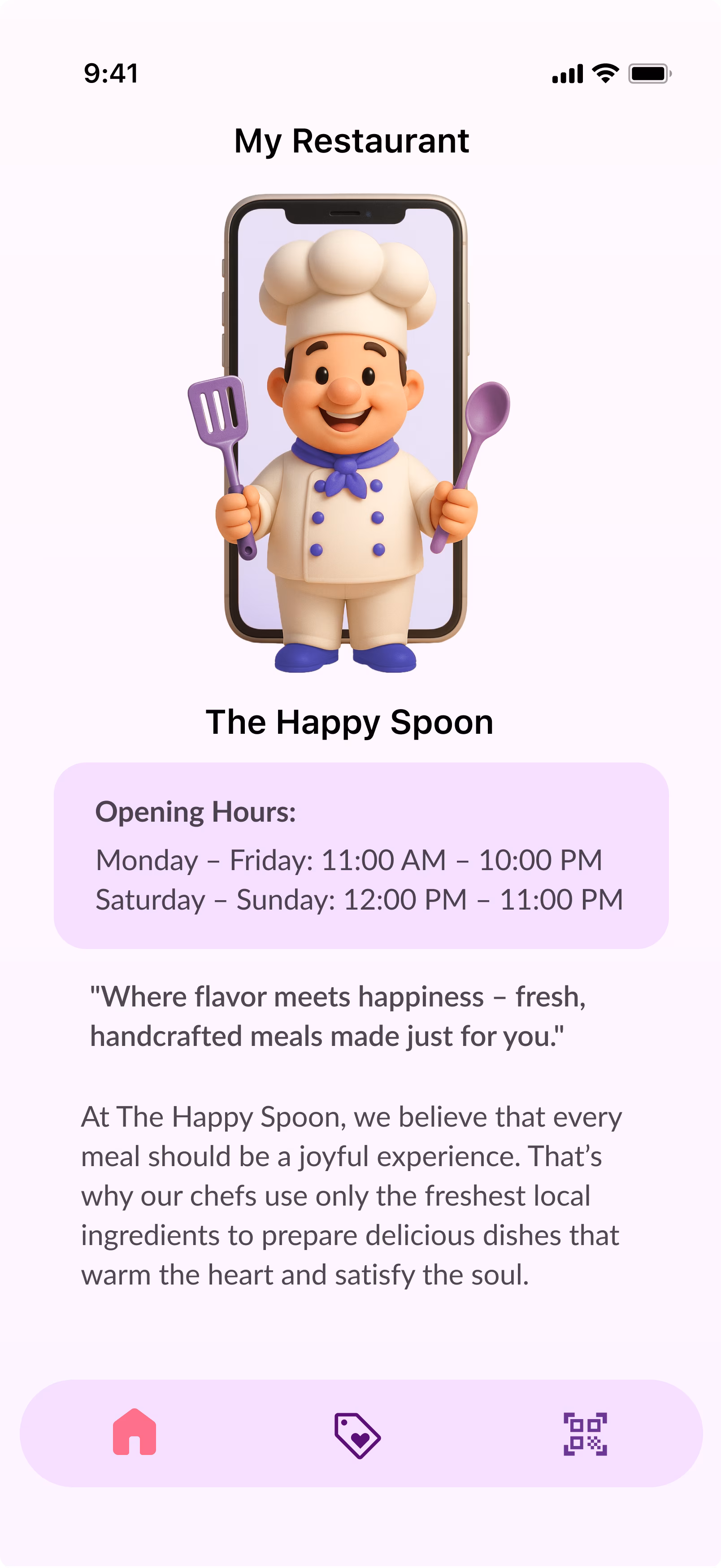 Foods Love my restaurant screen